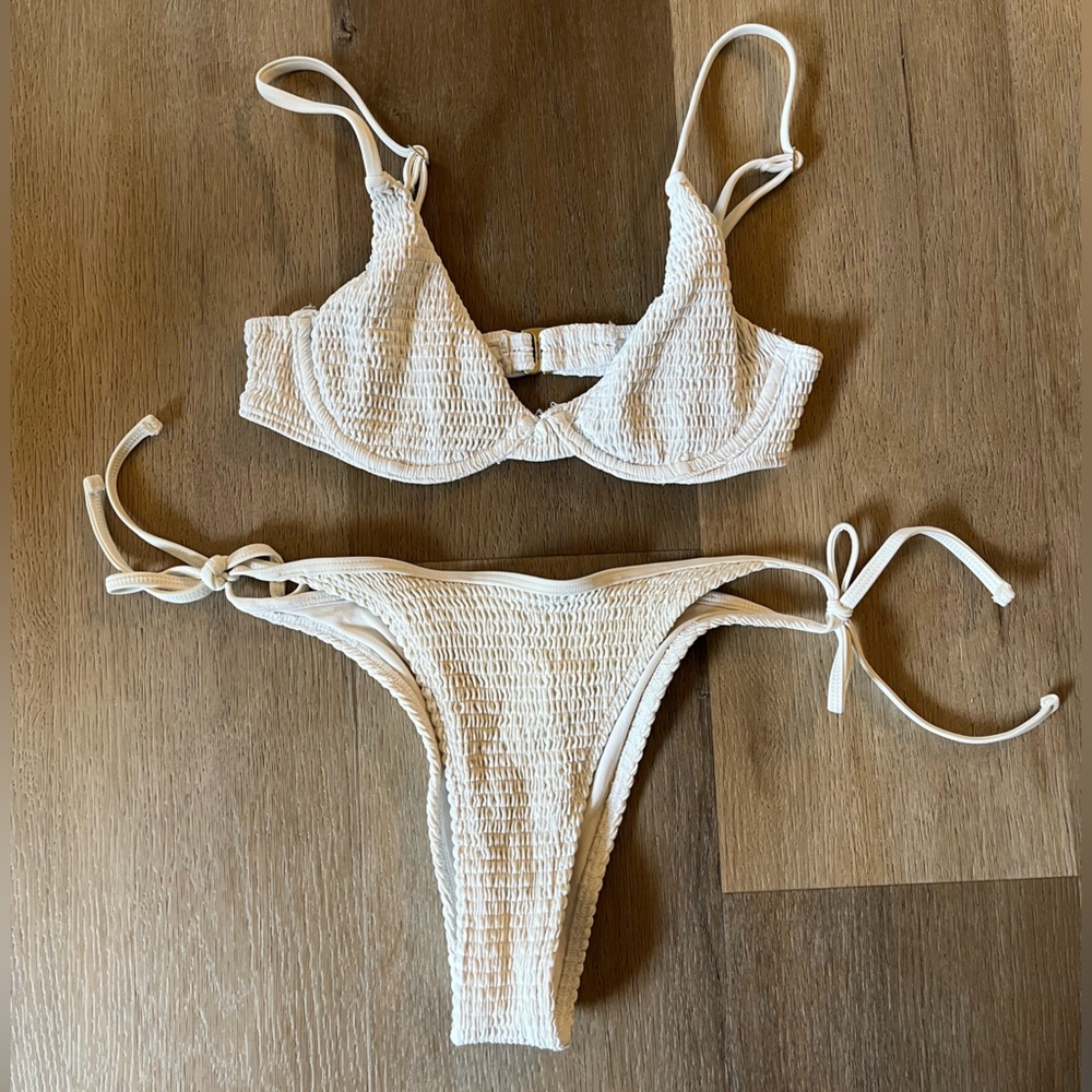 White Smocked Hollister Bikini